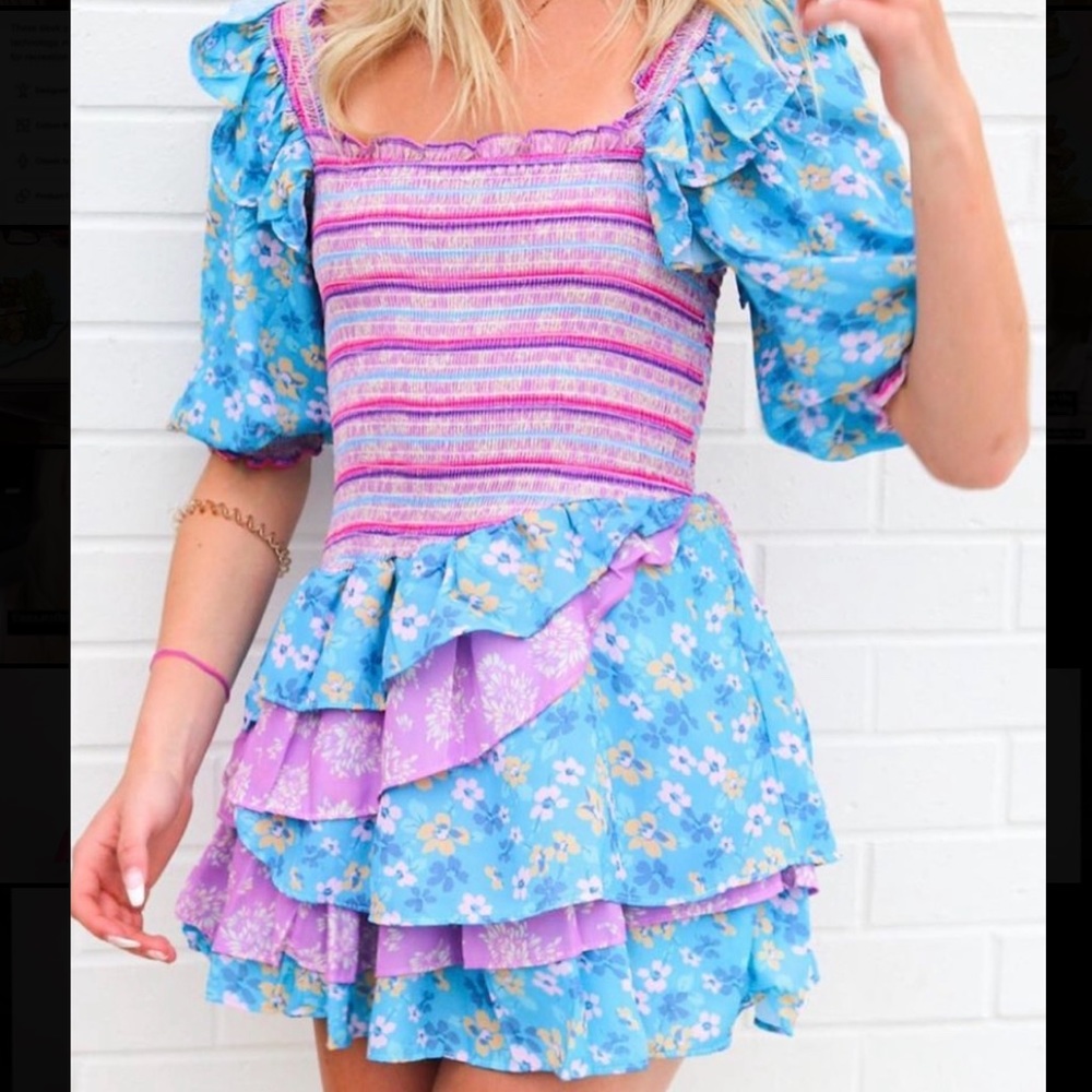 Hazel & Olive, love shack fancy inspired mini dress
